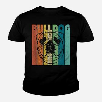 English Bulldog Mom Sunset Dog English Bulldog Dad Youth T-shirt | Crazezy