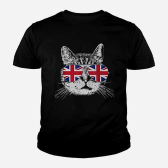 English England Cat Lover British Youth T-shirt | Crazezy