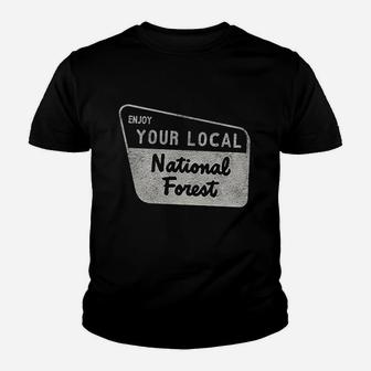 Enjoy Your National Forest Outdoor Vintage Camping Mountains Youth T-shirt | Crazezy AU