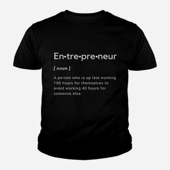 Entrepreneur Definition Youth T-shirt | Crazezy CA