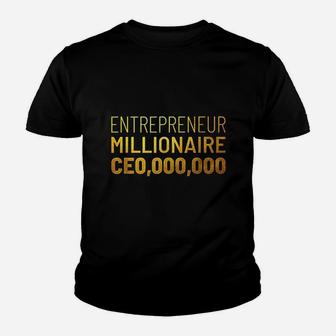 Entrepreneur Millionaire Ceo000000 Youth T-shirt | Crazezy