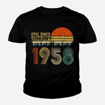 Epic Since January 1958 62Nd Birthday Gift 62 Years Old Youth T-shirt | Crazezy CA