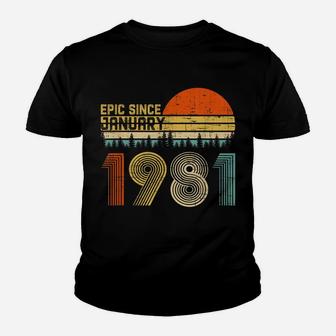 Epic Since January 1981 39Th Birthday Gift 39 Years Old Youth T-shirt | Crazezy AU