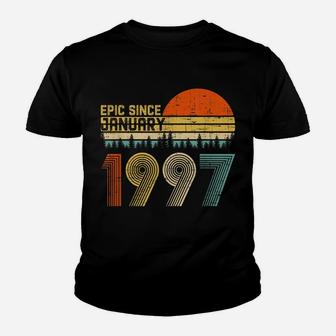 Epic Since January 1997 23Rd Birthday Gift 23 Years Old Youth T-shirt | Crazezy