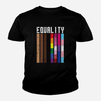 Equality Black Lgbt Pride Rainbow Lesbian Gay Bi Trans Gift Youth T-shirt | Crazezy AU