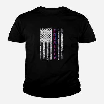 Equality Pride American Flag Youth T-shirt | Crazezy
