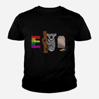 Equality Rainbow Flag Lgbt Gay Pride Gift Koala Youth T-shirt | Crazezy AU