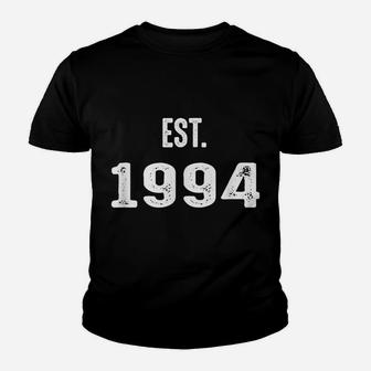 Established Or Est 1994 25Th Birthday Gift Vintage Youth T-shirt | Crazezy