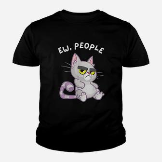 Ew People Cat Owner Kitten Lover Youth T-shirt | Crazezy