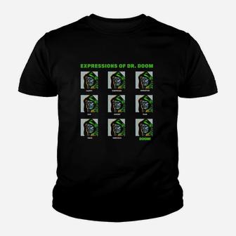 Expressions Of Dr Doom Panels Youth T-shirt | Crazezy