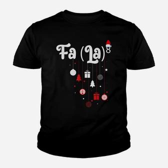 Fa La8 Funny Christmas T Shirt Santa Fa La Math Teacher Youth T-shirt | Crazezy