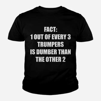 Fact 1 Out Of Every 3 Trumpers Is Dumber Than The Other 2 Youth T-shirt - Monsterry AU