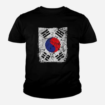 Faded Korean Flag Distressed Flag Of Korea Youth T-shirt | Crazezy