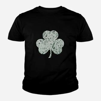 Faded Lucky Shamrock Clover St Patricks Day Youth T-shirt | Crazezy UK
