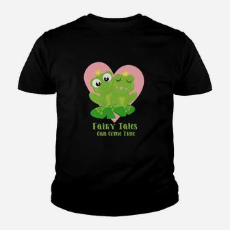 Fairytales Can Come True Frog Prince Valentines Day Princess Youth T-shirt - Monsterry DE