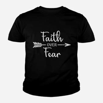 Faith For Men Faith Over Fear Youth T-shirt | Crazezy