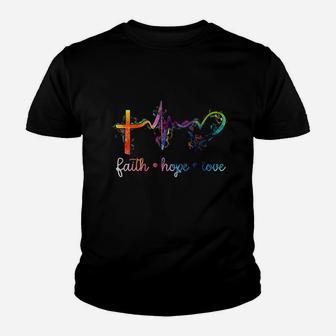 Faith Hope Love Youth T-shirt | Crazezy