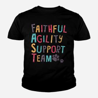 Faithful Agility Support Team Dog Tshirt Dog Lovers Gifts Youth T-shirt | Crazezy DE