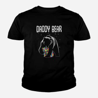 Family Matching Awareness Gifts Daddy Bear Youth T-shirt | Crazezy