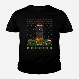 Family Matching Xmas Lighting Ugly Poodle Dog Christmas Youth T-shirt | Crazezy