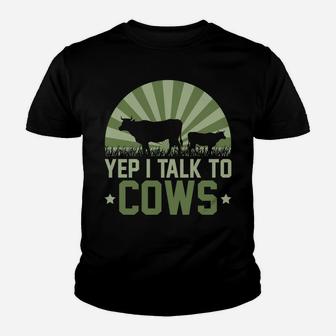 Farm Animal Lover Gift Idea Retro Cow Youth T-shirt | Crazezy AU