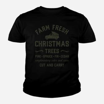 Farm Fresh Christmas Trees Youth T-shirt | Crazezy UK
