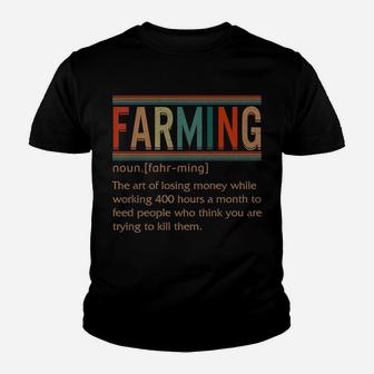 Farming Noun Definition Funny Farmer Farm Lover Gifts Youth T-shirt | Crazezy CA