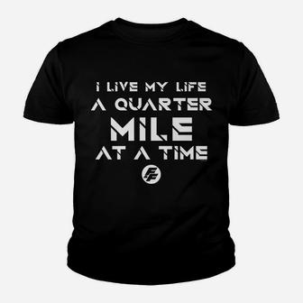 Fast & Furious Life At A Quarter Mile At A Time Word Stack Youth T-shirt | Crazezy DE