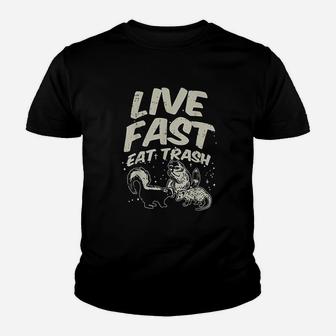 Fast Live Eat Trash Youth T-shirt | Crazezy