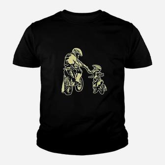 Father And Son Dirt Bike Racer Dirt Road Racing Motorbike Youth T-shirt | Crazezy
