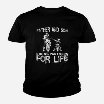 Father And Son Riding Partners For Life Dads Sons Youth T-shirt | Crazezy CA