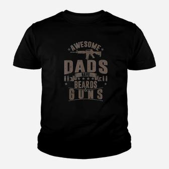 Fathers Day Awesome Dads Have Beards Youth T-shirt | Crazezy DE