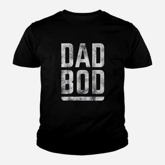 Fathers Day Dad Bod Bold Distressed Text Graphic Youth T-shirt | Crazezy