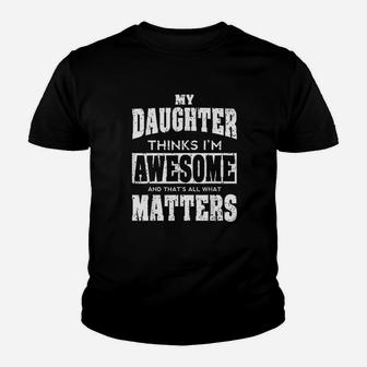Fathers Day From Daughter Awesome Dad Or Mom Gift Youth T-shirt | Crazezy DE