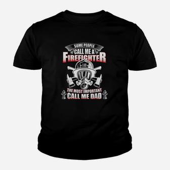 Fathers Day Gift For Firefighter Dad Fireman Youth T-shirt | Crazezy DE