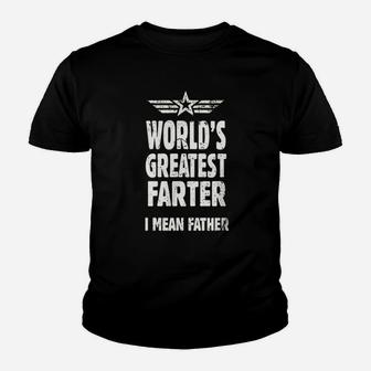 Fathers Day Worlds Greatest Farter Youth T-shirt | Crazezy CA