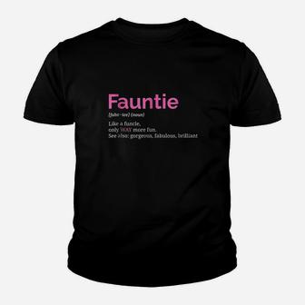 Fauntie Auntie Funny Aunt Gift Favorite Youth T-shirt | Crazezy