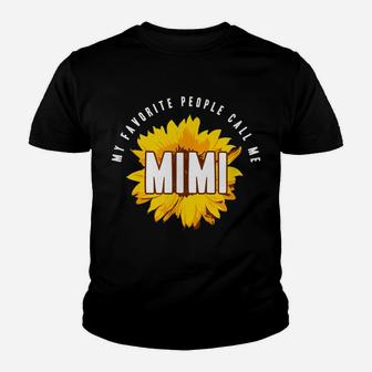 Favorite People Call Me Mimi Shirt Sunflower Gift Youth T-shirt | Crazezy