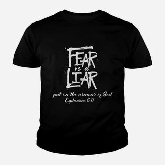 Fear Is A Liar Youth T-shirt | Crazezy