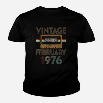 February 1976 45Th Birthday Youth T-shirt | Crazezy