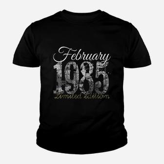 February 1985 35 Year Old 1985 35Th Birthday Gift Youth T-shirt | Crazezy
