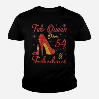 February Queen Over 54 Years Old And Fabulous Born In 1967 Youth T-shirt - Monsterry