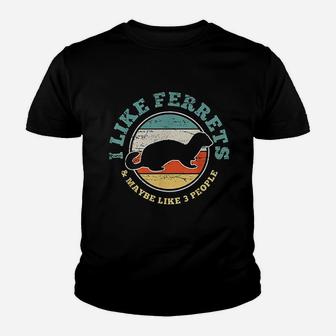 Ferret Funny Vintage Youth T-shirt | Crazezy UK