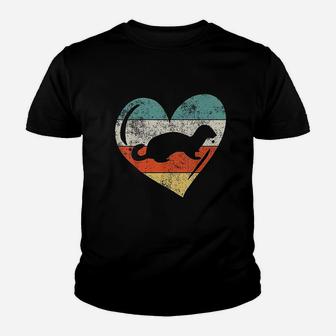 Ferret Love Heart Youth T-shirt | Crazezy