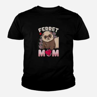 Ferret Mom Ferret Lovers And Owners Youth T-shirt | Crazezy