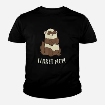 Ferret Mom Ferret Pet Cute Ferret Mama Youth T-shirt | Crazezy CA