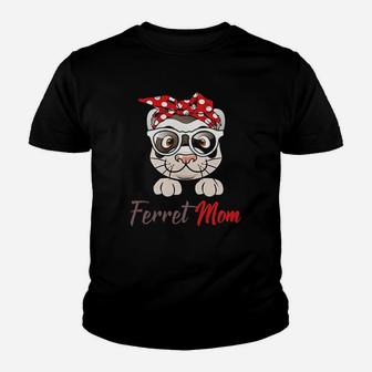 Ferret Mom Funny Youth T-shirt | Crazezy