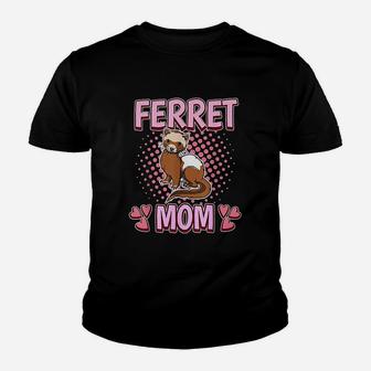 Ferret Mom Mommy Mothers Day Ferret Youth T-shirt | Crazezy UK