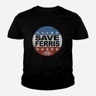 Ferris Bueller Save Ferris American Youth T-shirt | Crazezy