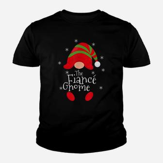 Fiancé Christmas Gnome Matching Getting Married Funny Xmas Youth T-shirt | Crazezy